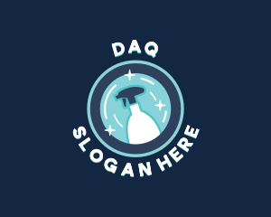 Disinfection - Cleaner Spray Housekeeper logo design