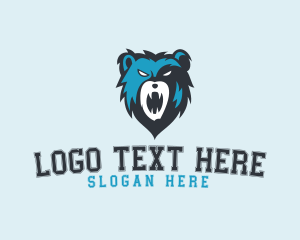 Gamer - Grizzly Bear Beast logo design