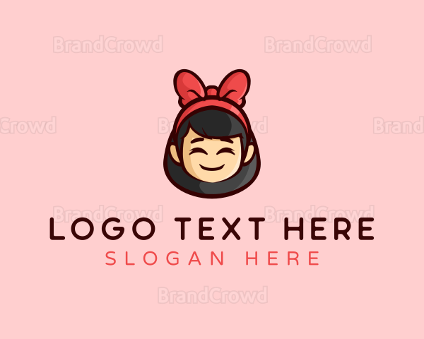 Hair Ribbon Girl Logo