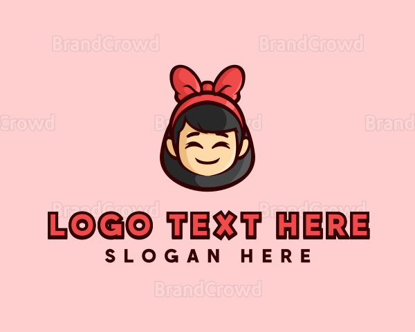 Hair Ribbon Girl Logo