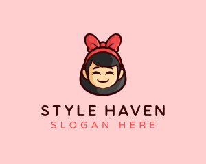 Hair Ribbon Girl Logo