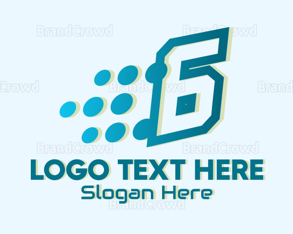 Modern Tech Number 6 Logo