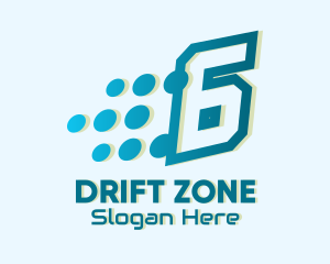 Drift - Modern Tech Number 6 logo design