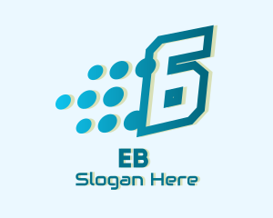 Internet - Modern Tech Number 6 logo design
