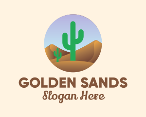 Cactus Desert Sand Dunes logo design