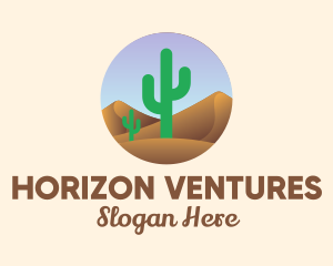 Cactus Desert Sand Dunes logo design