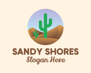 Cactus Desert Sand Dunes logo design