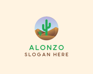 Cactus Desert Sand Dunes logo design