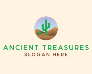 Cactus Desert Sand Dunes logo design