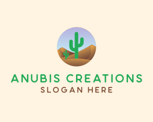 Cactus Desert Sand Dunes logo design