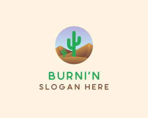 Cactus Desert Sand Dunes logo design