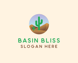 Cactus Desert Sand Dunes logo design