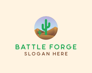 Cactus Desert Sand Dunes logo design