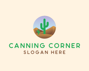 Cactus Desert Sand Dunes logo design