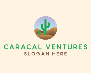 Cactus Desert Sand Dunes logo design