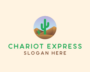 Cactus Desert Sand Dunes logo design