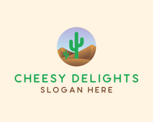 Cactus Desert Sand Dunes logo design