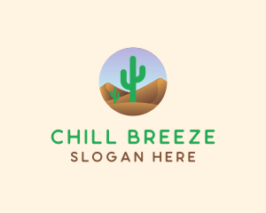 Cactus Desert Sand Dunes logo design