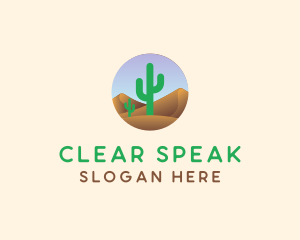 Cactus Desert Sand Dunes logo design