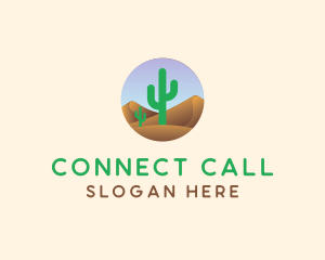 Cactus Desert Sand Dunes logo design