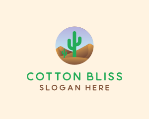 Cactus Desert Sand Dunes logo design