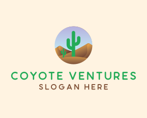 Cactus Desert Sand Dunes logo design