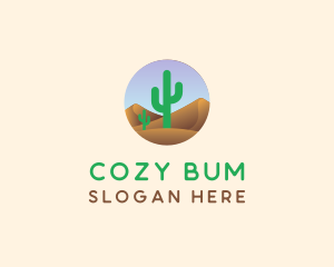 Cactus Desert Sand Dunes logo design