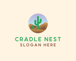 Cactus Desert Sand Dunes logo design