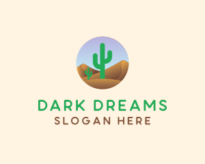 Cactus Desert Sand Dunes logo design