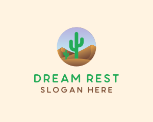 Cactus Desert Sand Dunes logo design