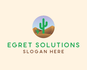 Cactus Desert Sand Dunes logo design