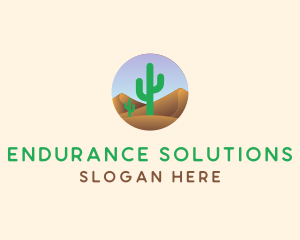 Cactus Desert Sand Dunes logo design