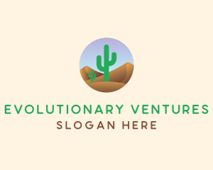 Cactus Desert Sand Dunes logo design