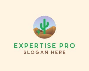 Cactus Desert Sand Dunes logo design