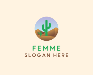 Cactus Desert Sand Dunes logo design