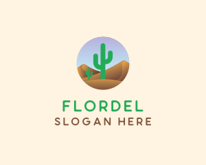 Cactus Desert Sand Dunes logo design