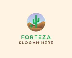 Cactus Desert Sand Dunes logo design