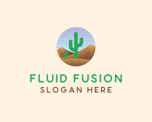 Cactus Desert Sand Dunes logo design