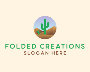 Cactus Desert Sand Dunes logo design