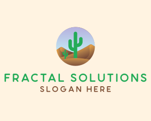 Cactus Desert Sand Dunes logo design