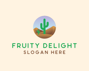 Cactus Desert Sand Dunes logo design