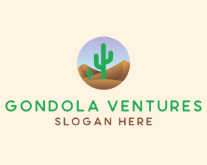 Cactus Desert Sand Dunes logo design