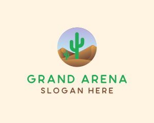 Cactus Desert Sand Dunes logo design