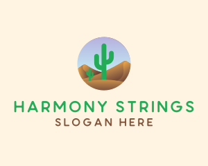 Cactus Desert Sand Dunes logo design