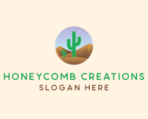 Cactus Desert Sand Dunes logo design