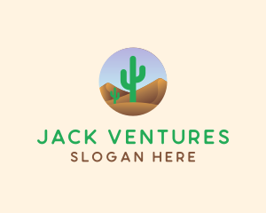 Cactus Desert Sand Dunes logo design