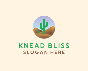 Cactus Desert Sand Dunes logo design