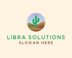 Cactus Desert Sand Dunes logo design