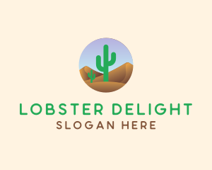 Cactus Desert Sand Dunes logo design