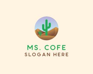 Cactus Desert Sand Dunes logo design